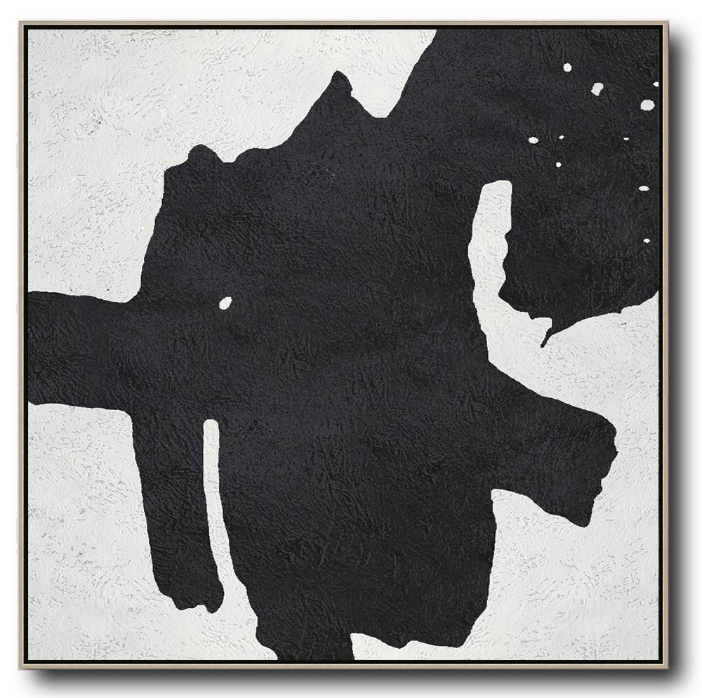 Minimal Black and White Painting #MN91A - Click Image to Close